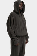 Andrea Ya'aqov | AW25 - Oversized hood sweater, Smoke brown 25MFED63