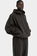 Andrea Ya'aqov | AW25 - Oversized hood sweater, Smoke brown 25MFED63