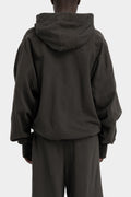 Andrea Ya'aqov | AW25 - Oversized hood sweater, Smoke brown 25MFED63
