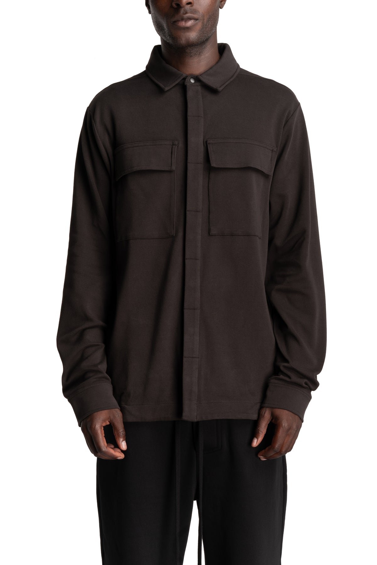 Thom Krom | AW26 - Jersey Shirt, Cold Brown MH183