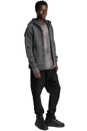 Thom Krom | AW26 - Hooded Zip Jacket, Dark Used Grey MSJ701