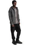 Hooded Zip Jacket, Dark Used Grey