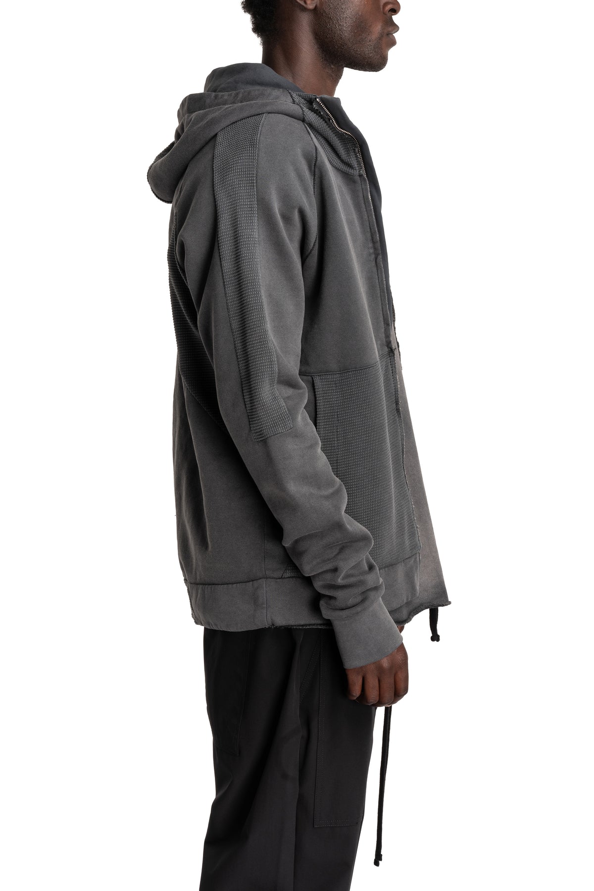 Thom Krom | AW26 - Hooded Zip Jacket, Dark Used Grey MSJ701