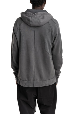 Thom Krom | AW26 - Hooded Zip Jacket, Dark Used Grey MSJ701