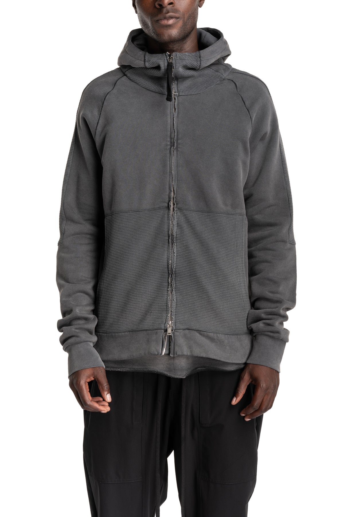 Thom Krom | AW26 - Hooded Zip Jacket, Dark Used Grey MSJ701