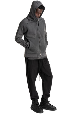 Thom Krom | AW26 - Hooded Zip Jacket, Dark Used Grey MSJ701