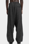 Andrea Ya'aqov | AW25 - Draped wide wool blend pants, Grey 25MSAP48