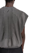 Crewneck Sleeveless Sweatshirt, Dark Used Grey