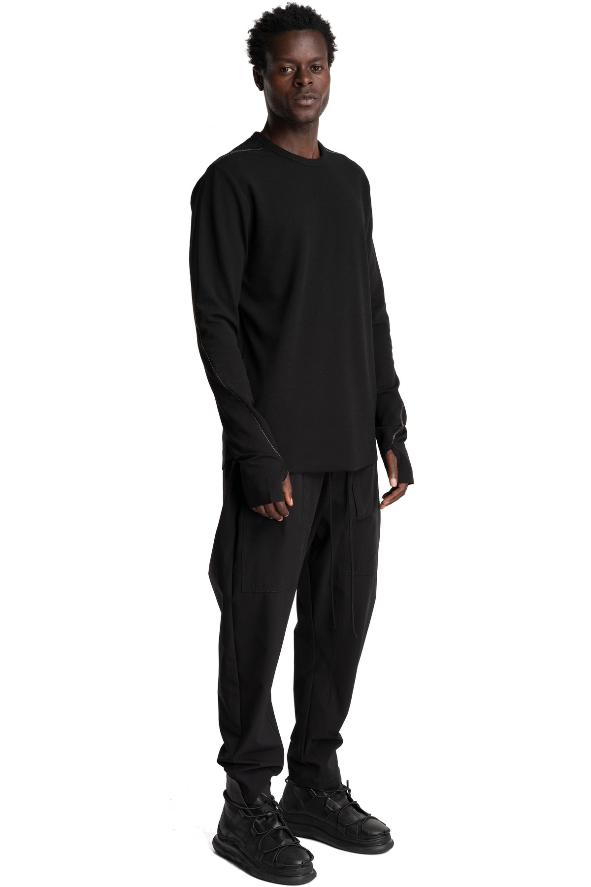 Thom Krom | AW26 - Longsleeve Shirt, Black MTS1001