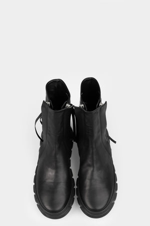 Puro | AW25 - Double zip calf leather sneakers (GREAT HERO)