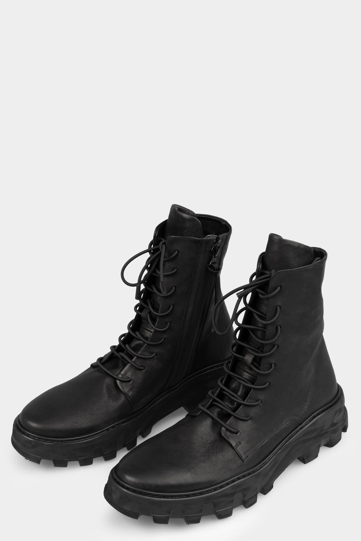 Puro | AW25 - Laced calf leather combat boots (BALANCED TASKER)
