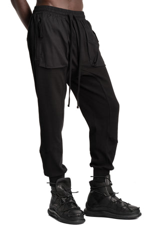 Thom Krom | AW26 - Drop Crotch Cargo Trousers, Black MST537