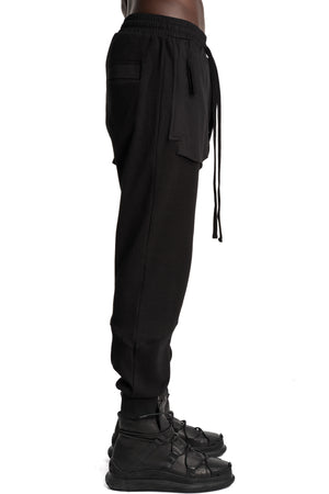 Thom Krom | AW26 - Drop Crotch Cargo Trousers, Black MST537