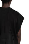 Crewneck Sleeveless Sweatshirt, Black
