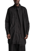 Panelled asymmetrical shirt