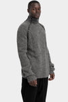 Thom Krom | AW25 - Scar-stitch high neck knit sweater MK125 Grey