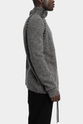 Thom Krom | AW25 - Scar-stitch high neck knit sweater MK125 Grey