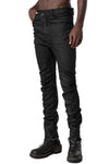 Stretch multi-seamed slim jeans, Black