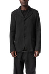 Stretch corrugated cotton jacket, Black