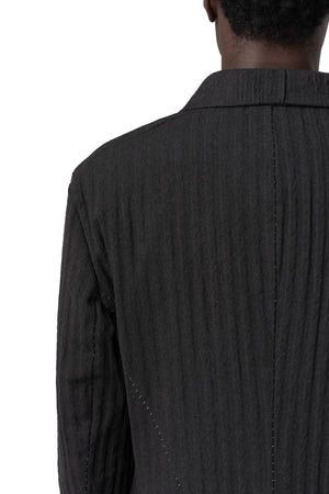 Stretch corrugated cotton jacket, Black