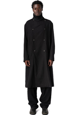 Supersoft wool modular trench, Black