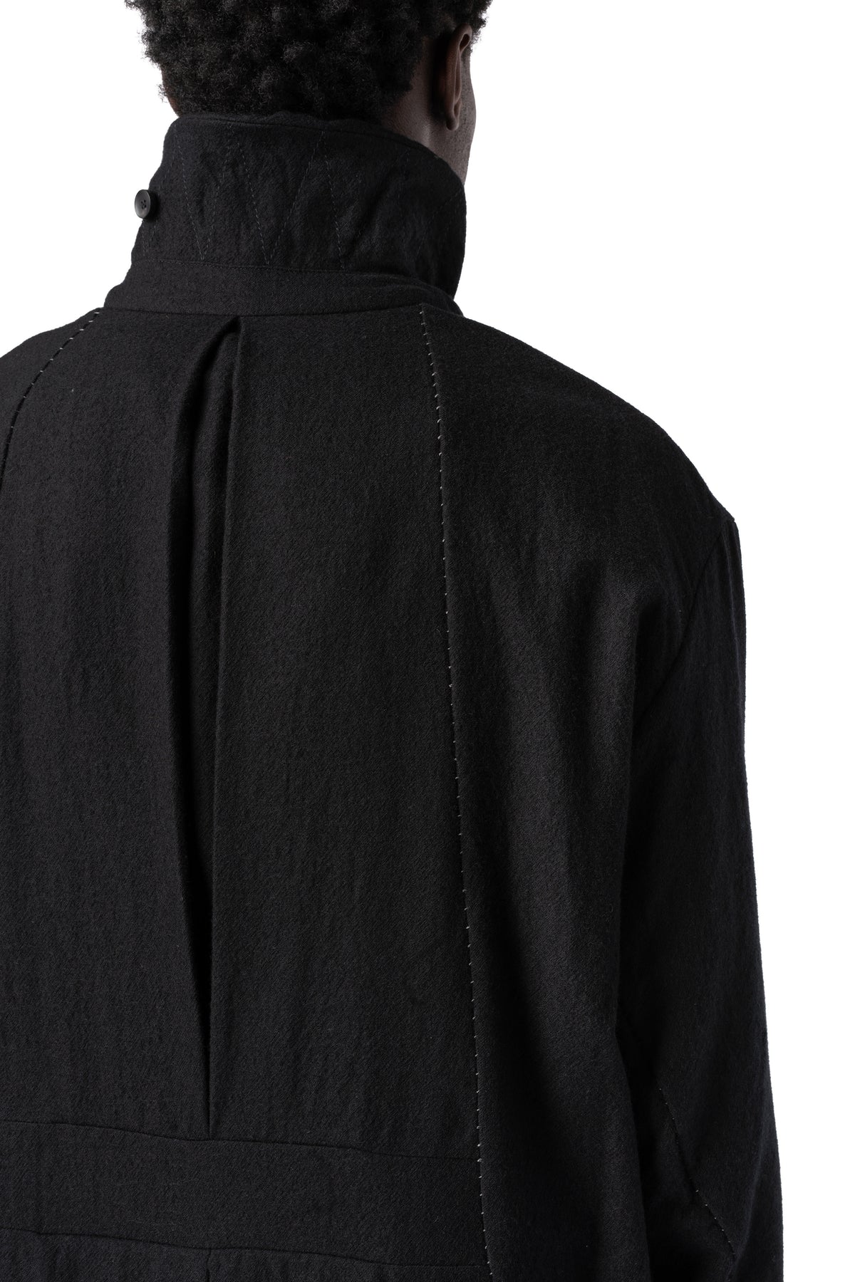 Supersoft wool modular trench, Black