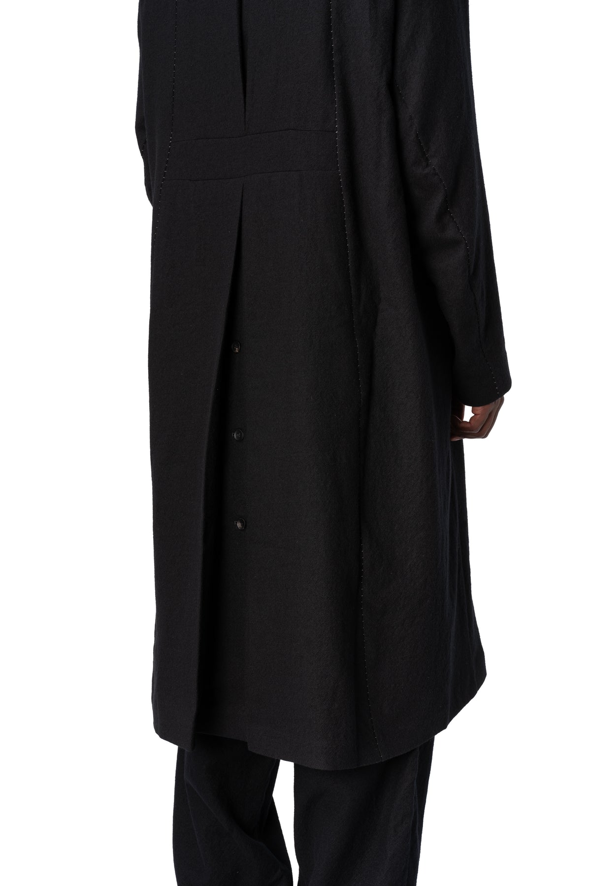 Supersoft wool modular trench, Black