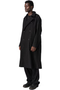 Supersoft wool modular trench, Black