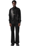 Wool blend trousers, Black