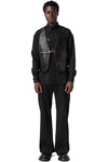 Leather waistcoat, Black