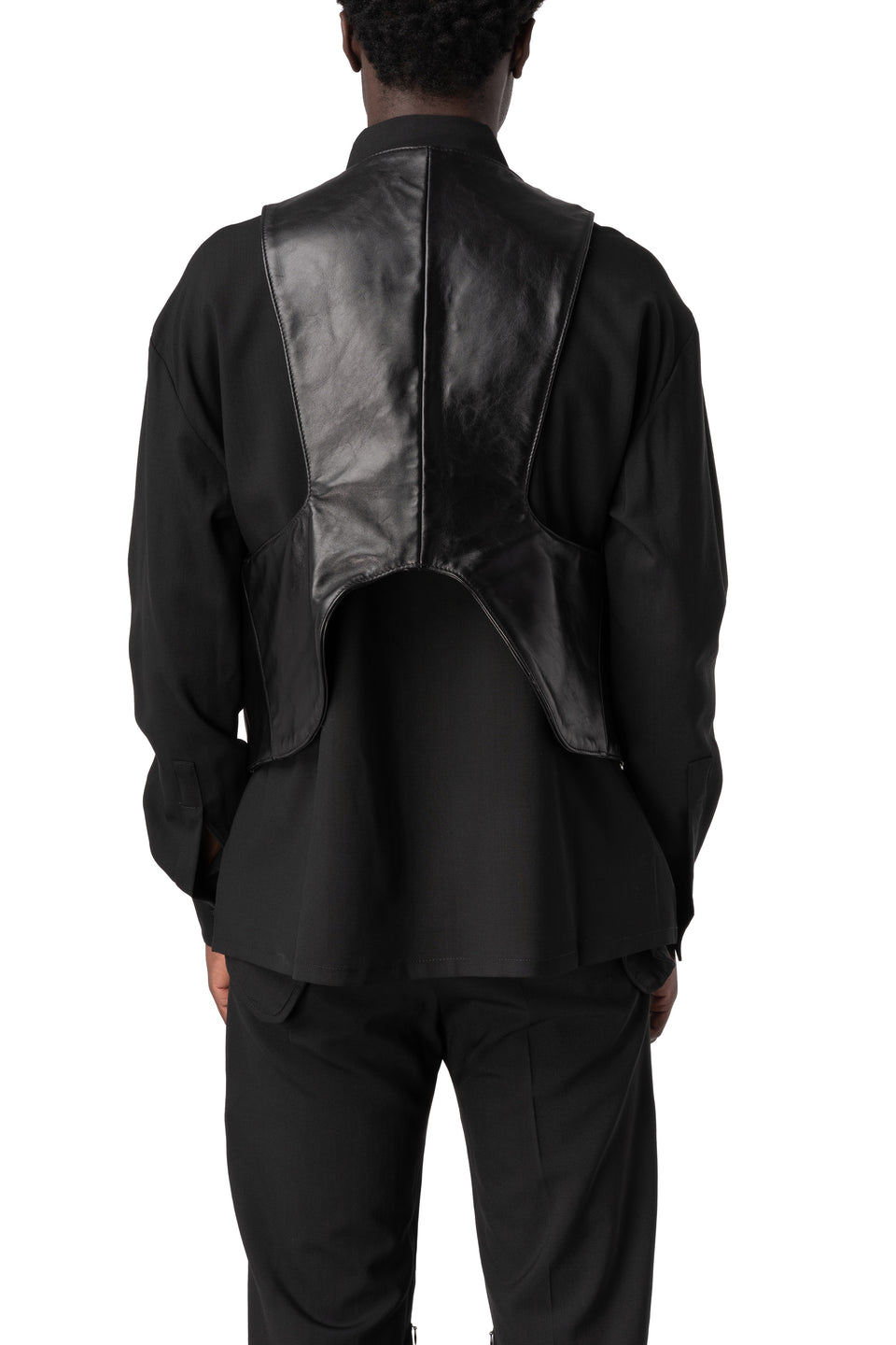 Leather waistcoat, Black