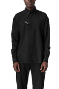 Wool blend shirt, Black