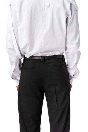 Wool blend trousers, Black