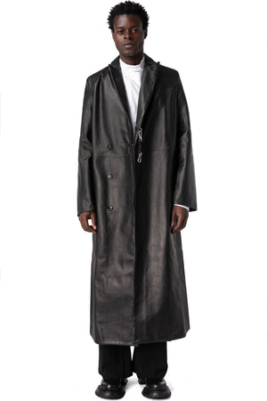 Leather coat, Black