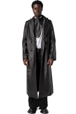 Leather coat, Black