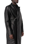 Leather coat, Black