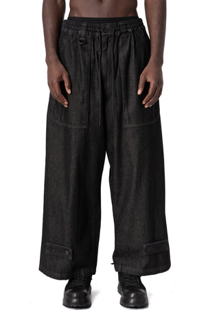 Y-3 | AW26 - Denim wide pants KS3897, front view