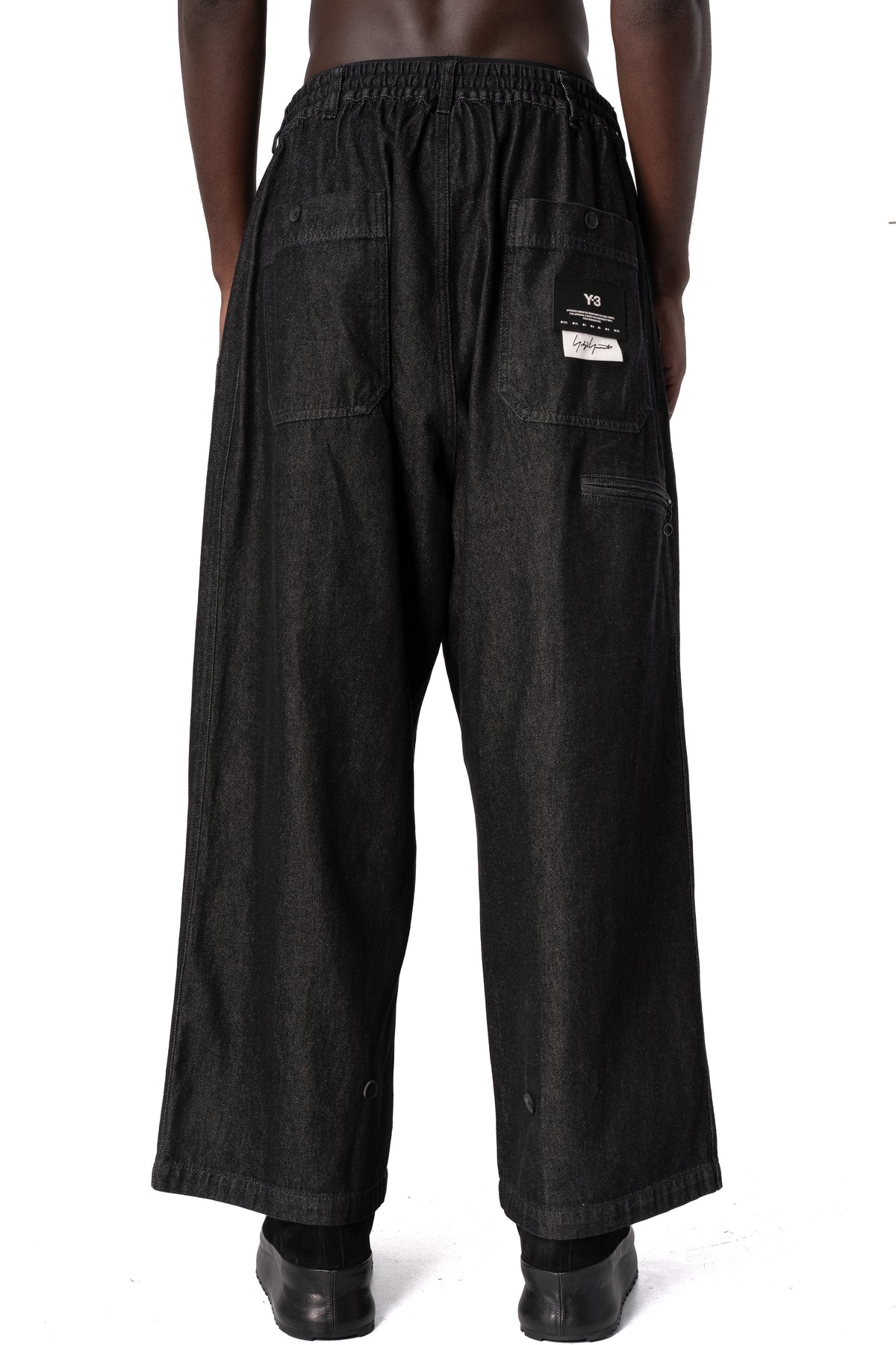 Denim wide pants