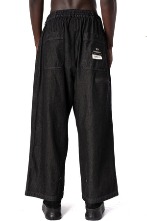 Denim wide pants