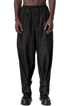 Denim wide pants