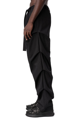La Haine Inside Us | AW26 - Textured cotton trousers, Black M1366