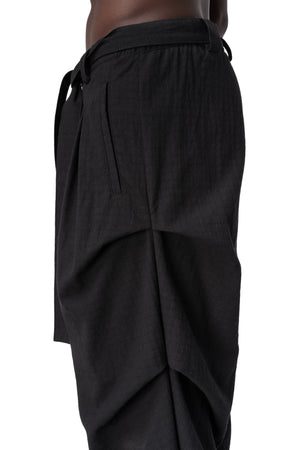 La Haine Inside Us | AW26 - Textured cotton trousers, Black M1366