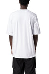 Oversized bi-stretch cotton t-shirt, White