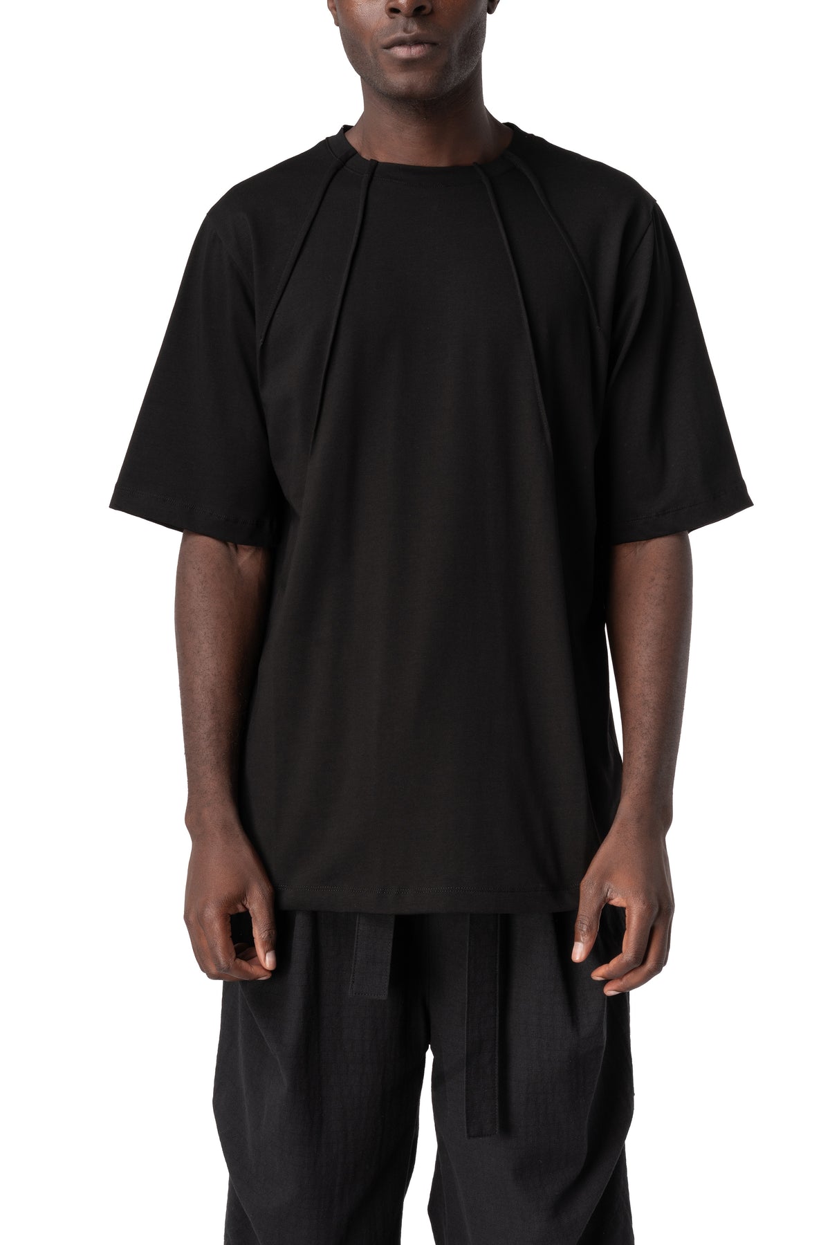 La Haine Inside Us | AW26 - Bi-stretch cotton t-shirt, Black M1375, front view