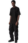 Oversized bi-stretch cotton t-shirt, Black