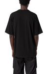 Oversized bi-stretch cotton t-shirt, Black