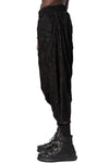 Oversized low-crotch wrinkled jersey trousers