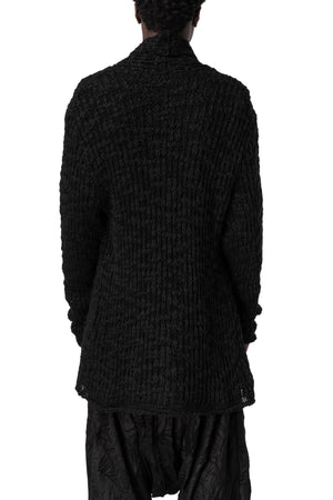Bouclé knit cardigan, Black