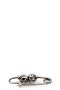 Two skulls safety pin