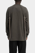 Strapped long sleeve t-shirt, Dark grey